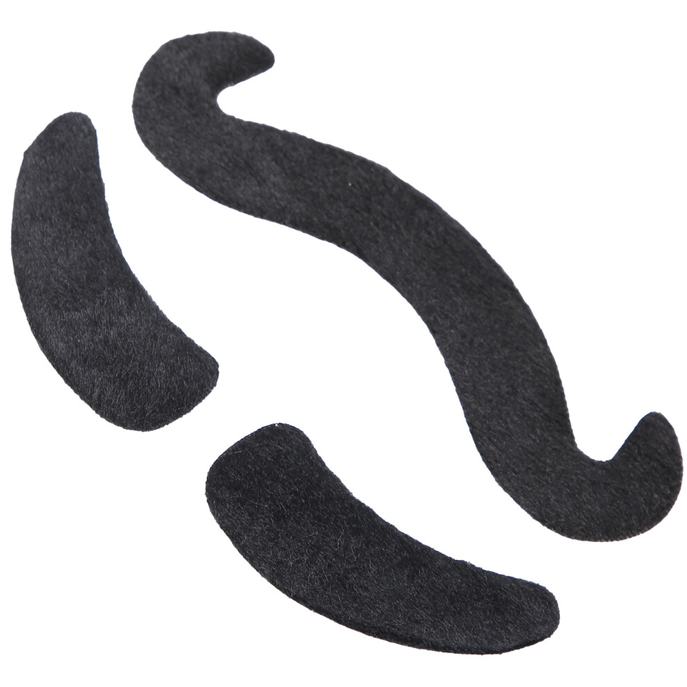 Unisex Black Self Adhesive Fake Mustaches Eyebrow For Cosplay And Parties