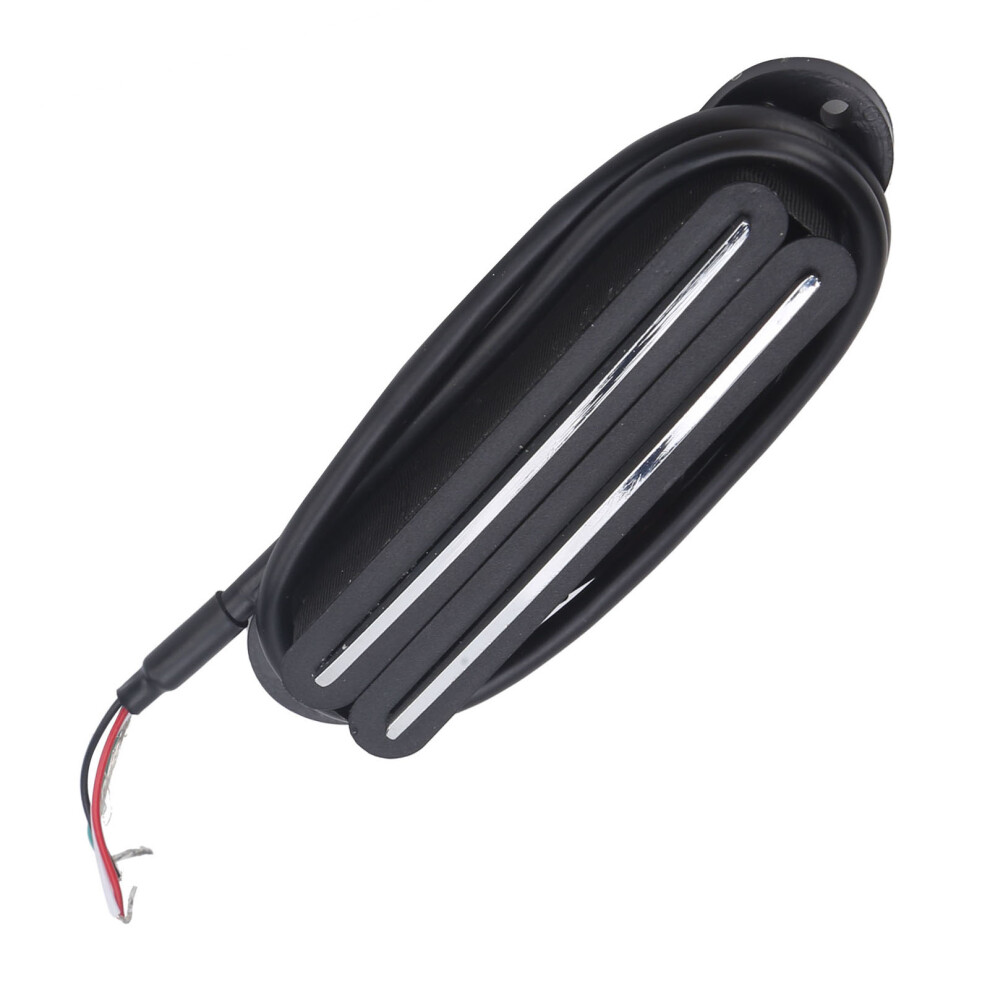 Dual Hot Rail Humbucker Pickup 11K Ceramic Magnets Black Silver Rail for Guitar-image-OPC-PMTMM8S-NEW