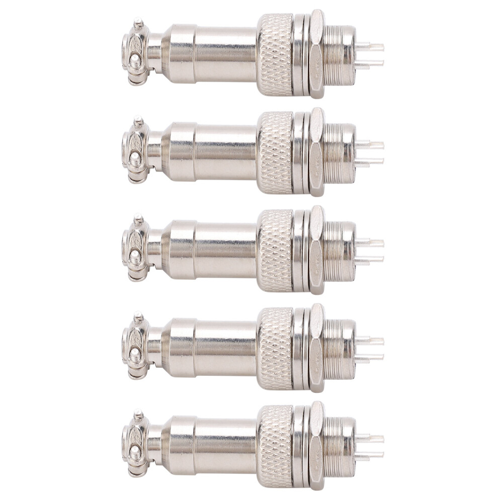 5Pcs Aviation Plug Connector Male Female Wire Panel Gx12 4Pin 450V 5A 8701359204805