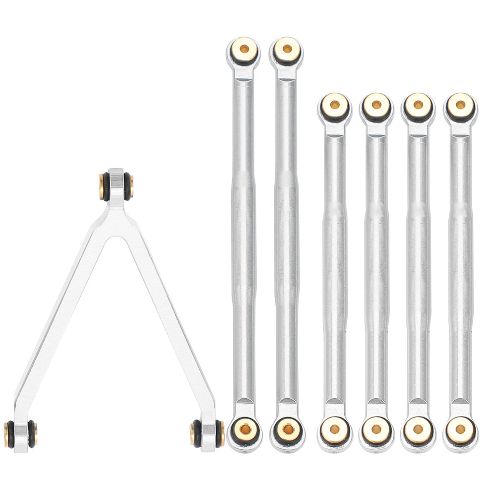 Aluminum Alloy RC Pull Rod & Linkage for 1/24 RC Car, Silver-image-OPC-PMTMMFF-NEW