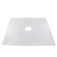 Reusable Fiberglass Gas Stove Protector Set 6 Pcs Kitchen Silver Mats