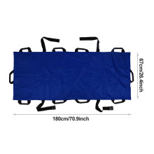 Foldable Oxford Cloth Patient Stretcher with 10 Handles, 180x67cm