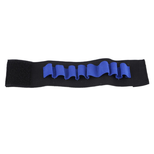 Elastic Wristband for Soft Bullets, Fits 8 EVA Ammo, Black/Blue 1