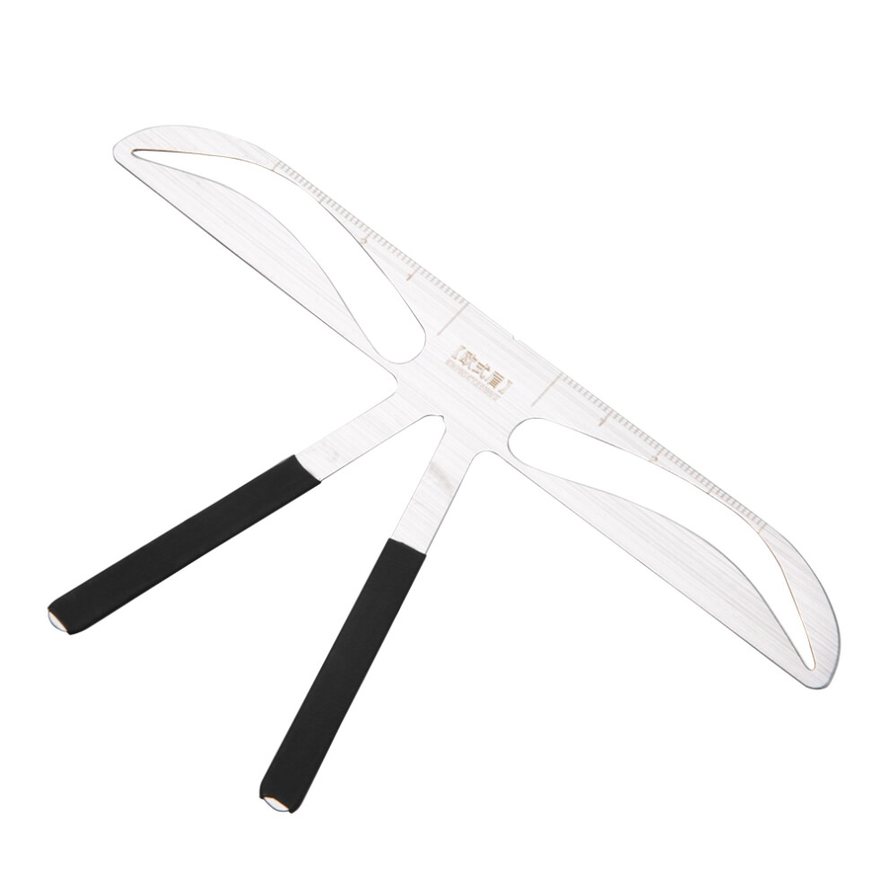 Tattoo Eyebrow Ruler for Precise Shaping, Stainless Steel, 14x8cm
