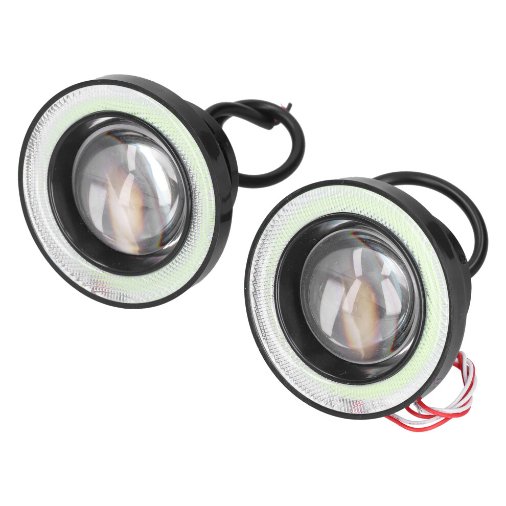 2Pcs 30W Led Fog Lights 87Mm Ip65 Angel Eyes Universal Blue/White 9301359207913