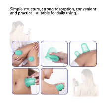 Cellulite Entferner Massager Set 4 Tassen + Roller Dunkelgrün