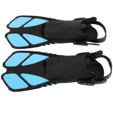 Adjustable Long TPR Open Heel Diving Fins for Snorkeling, 550-810g