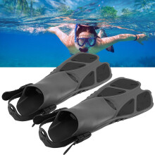 Adjustable 2pcs TPR Open Back Snorkeling Fins Long Diving Flippers XL