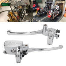 2pcs Motorcycle Brake Clutch Levers 1in Aluminum Alloy Universal Fit