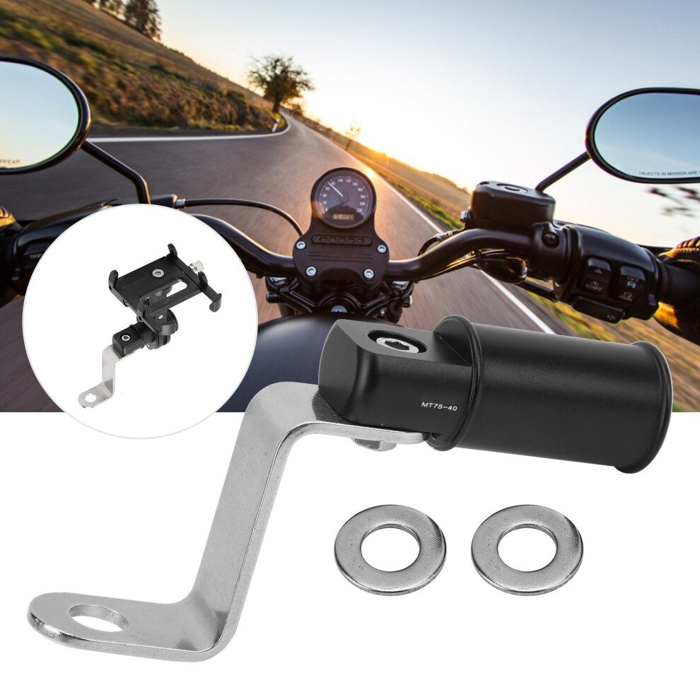 Gub Mt40 Aluminum Alloy Motorcycle Handlebar Mirror Mount Â Black/Silver 4671359209008