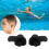 Durable Black Earplugs with Spiral for Secure Swimming Protection 15