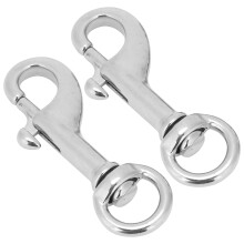 2pcs 68MM Stainless Steel Swivel Eye Snap Hook Diving Clip for Safety Gear