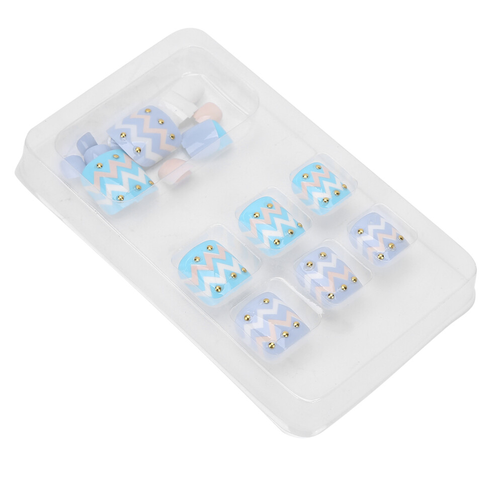 J68 Full Cover Artificial Toenails 24pcs Perfect for Summer Style