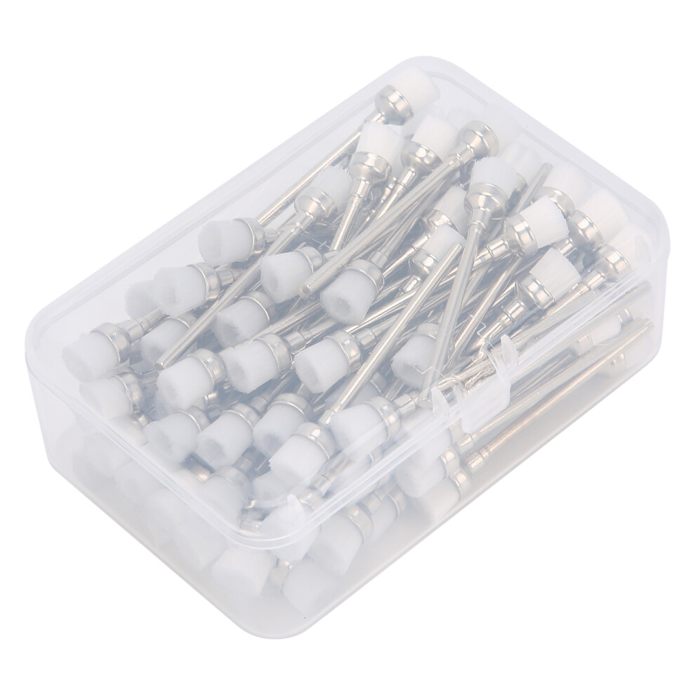 100pcs Stainless Steel Nail Drill Bit Cleaning Brushes Manicure Tool