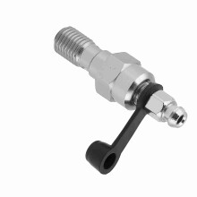 10mm x 1,25mm Motorrad-Bremsflüssigkeits-Ventil und Banjo-Bolt Silber Staubkappe