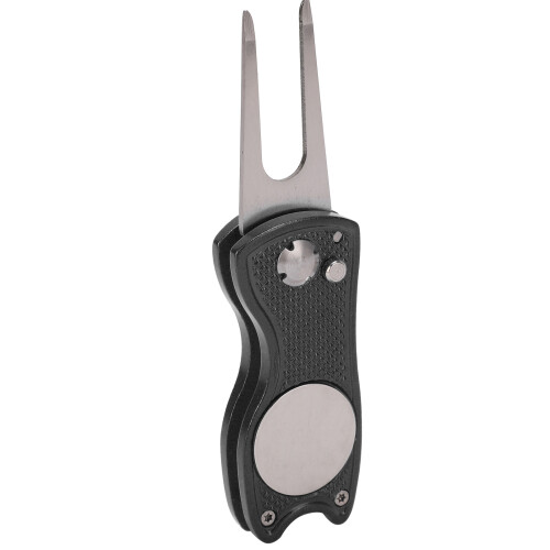 Stainless Steel Foldable Golf Divot Repair Tool 12cm Black 1