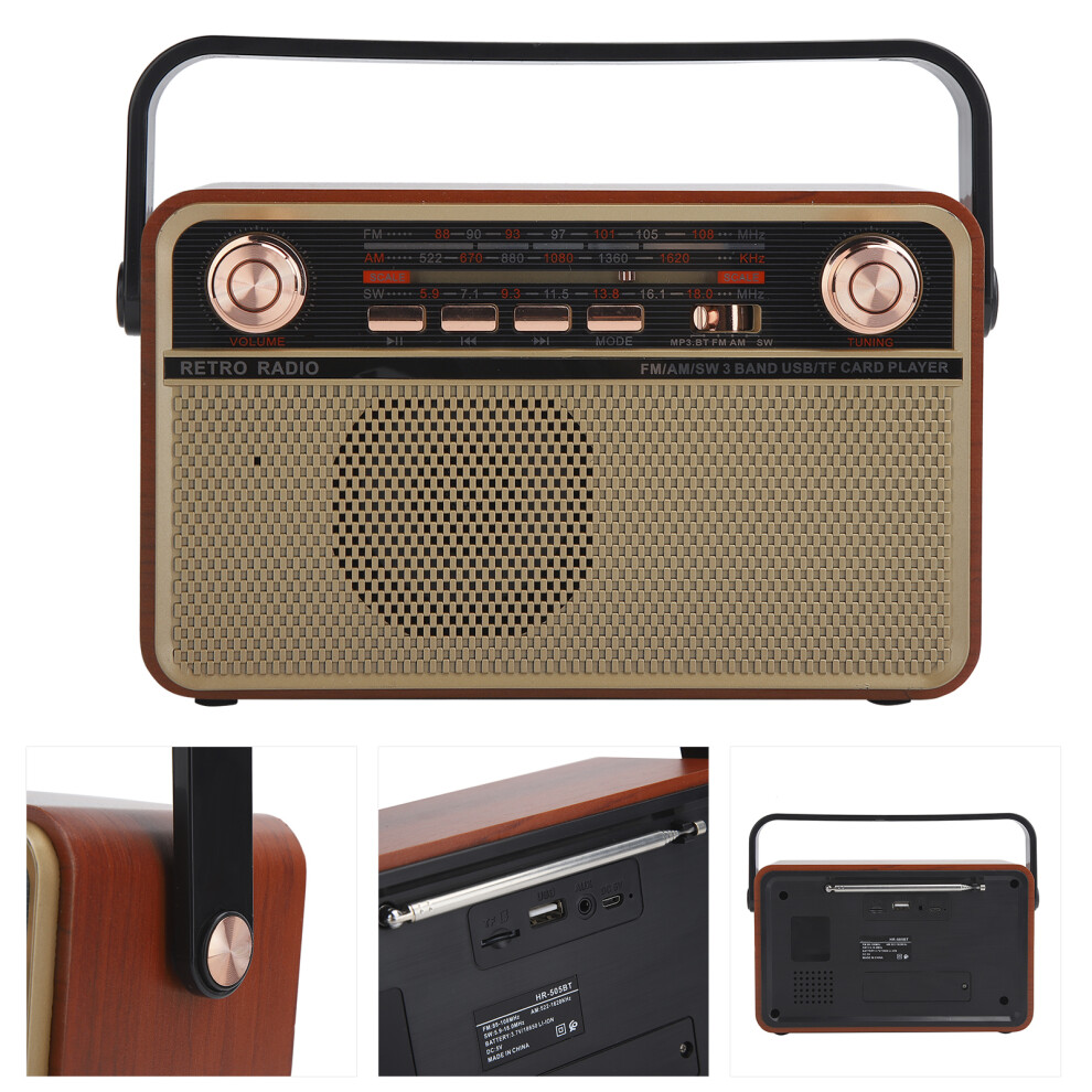 Portable Fm/Am/Sw Radio With Bluetooth & Usb, 1200Mah Battery 3211359212953