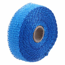 5m Auto-Auspuffisolationswicklung Blau mit 4 rostfreien Kabelbindern, Hochtemperaturisolierung