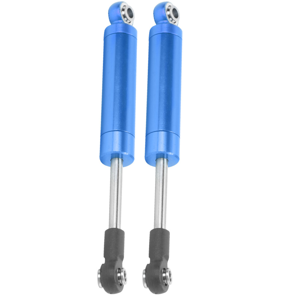 2Pcs 80Mm Aluminum Shock Absorbers With Built-In Springs For 2Wd Rc Car - Blue 9301359213150