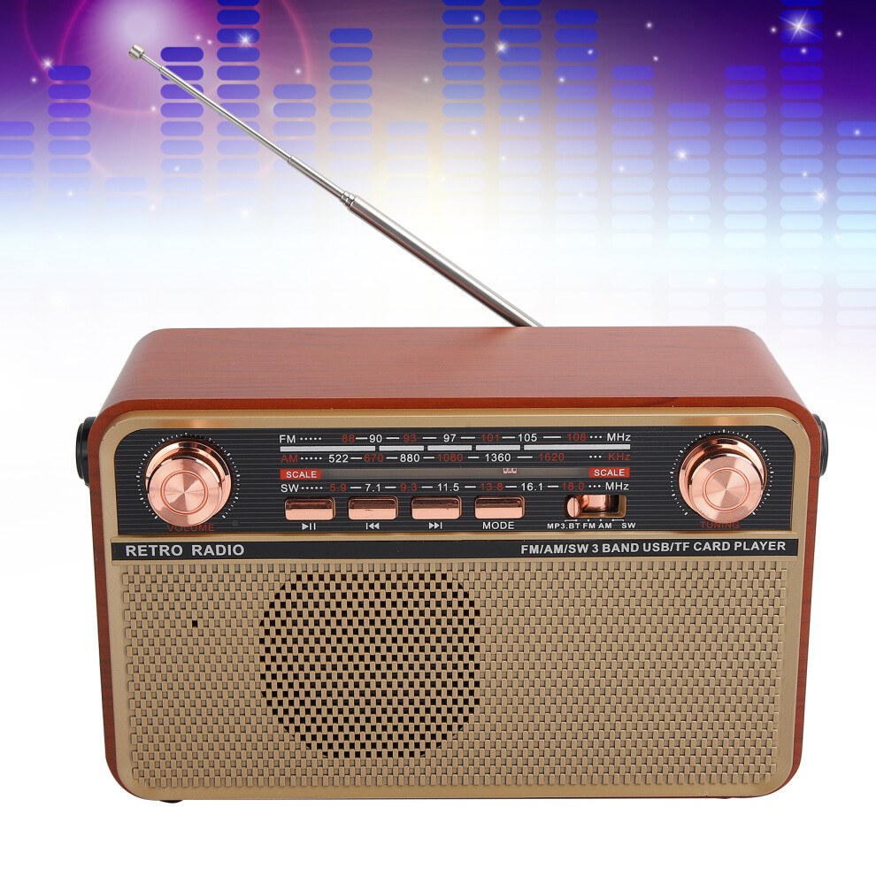 Portable Fm/Am/Sw Radio Receiver With Usb, Bluetooth, 1200Mah Battery 6951359212887