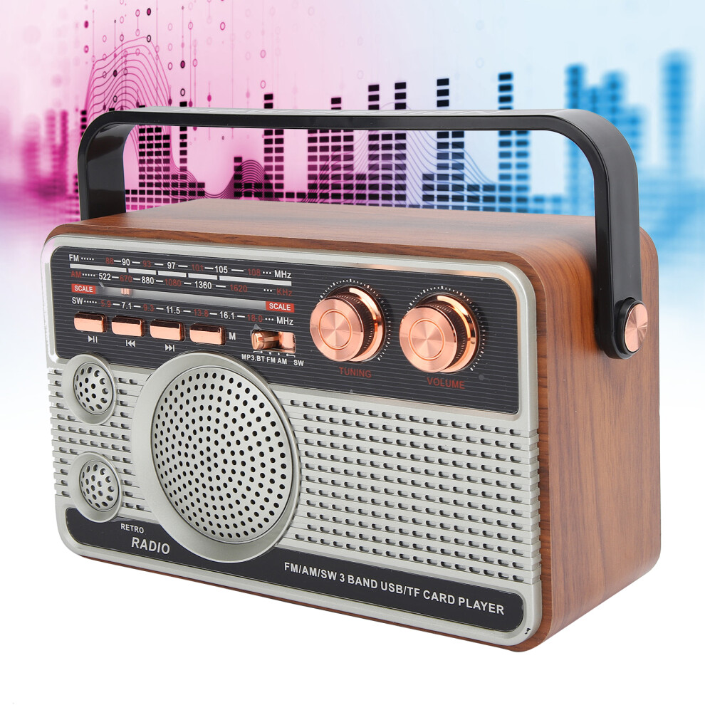 Portable Bluetooth Radio Speaker With Usb, Card, Am/Fm/Sw, 1200Mah Battery 4401359212902