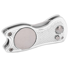 Edelstahl-Faltbares Golf-Divotschrauber-Reparaturwerkzeug, Silber, 12 cm