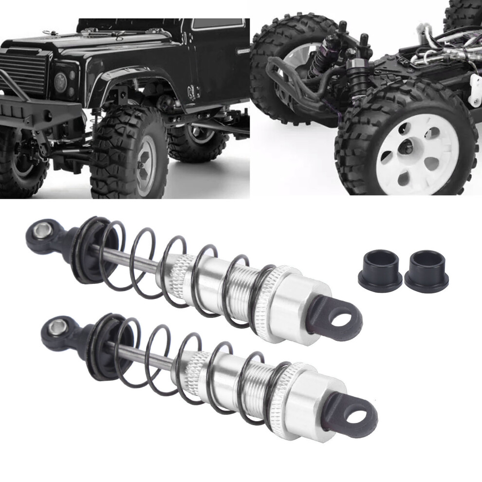 2Pcs 90Mm Metal Rc Shock Absorbers For Slash 2Wd Silver 7631359214164