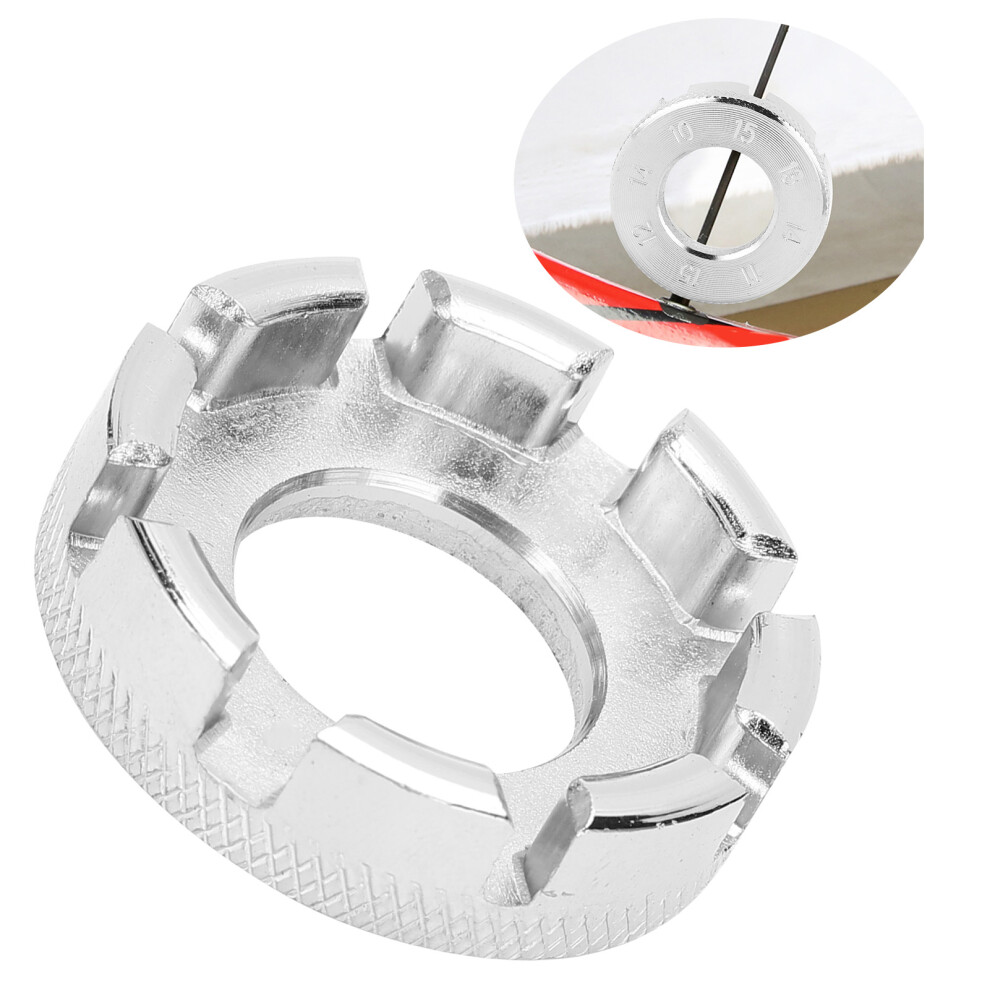Bike Spoke Wrench 8 Way Alloy Rim Truing Tool Silver For Bicycle Wheel Repair 4331359214661
