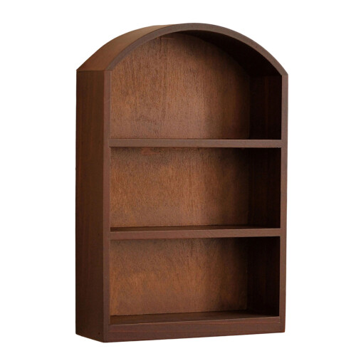 Wooden Desktop Display Case Glass Front-Old color dome three