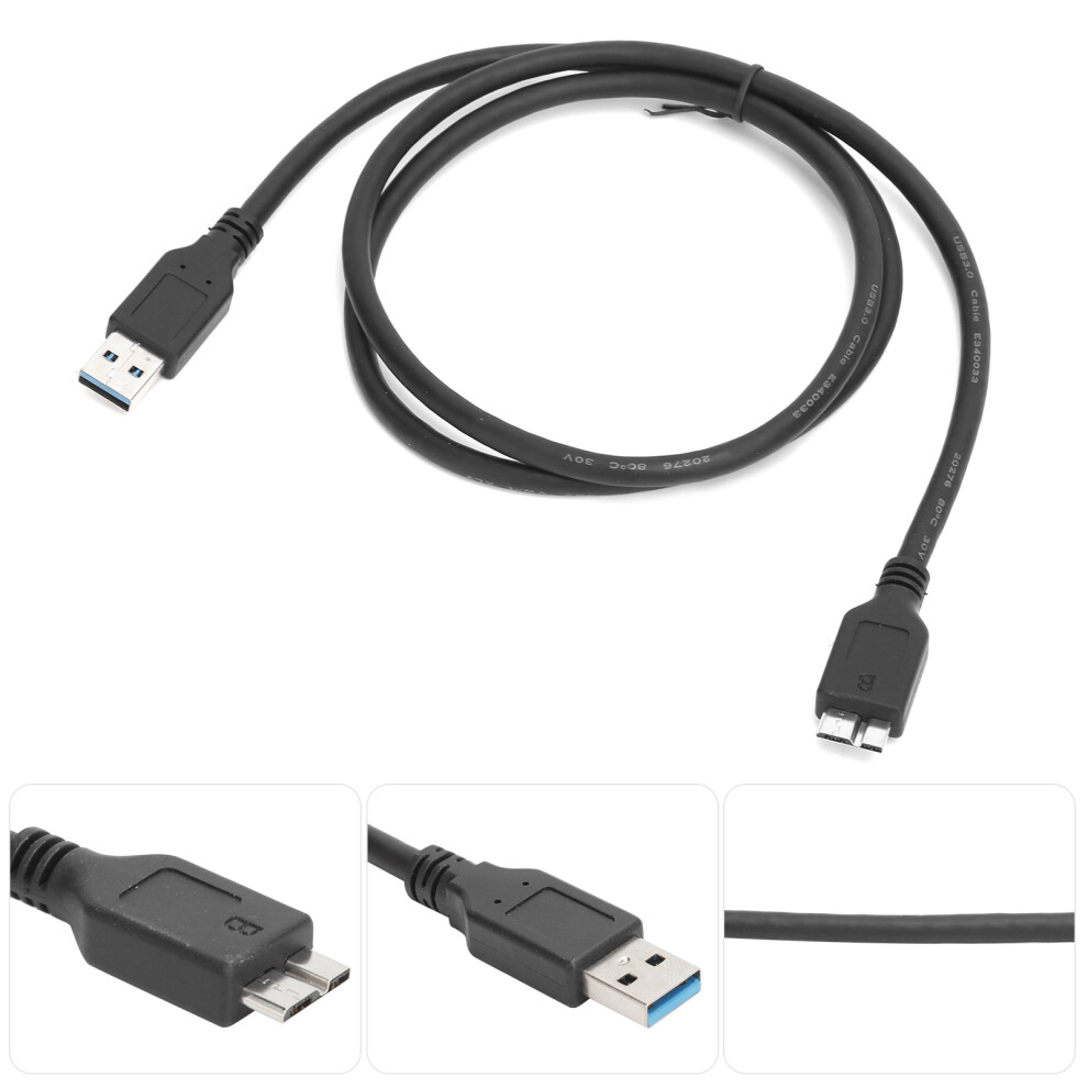 Usb A To Micro B External Hard Drive Cable 0.3M 5Gbps Black 9461359216336