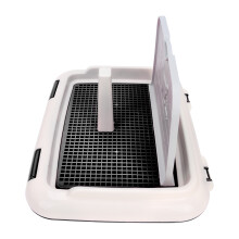 Compact Indoor Puppy Potty Tray Black for Pets Under 15 Pounds