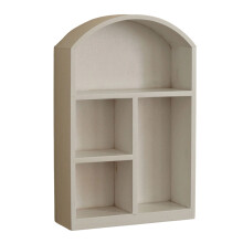 Duurzame houten display-organizers kast helder-wit koepelrooster