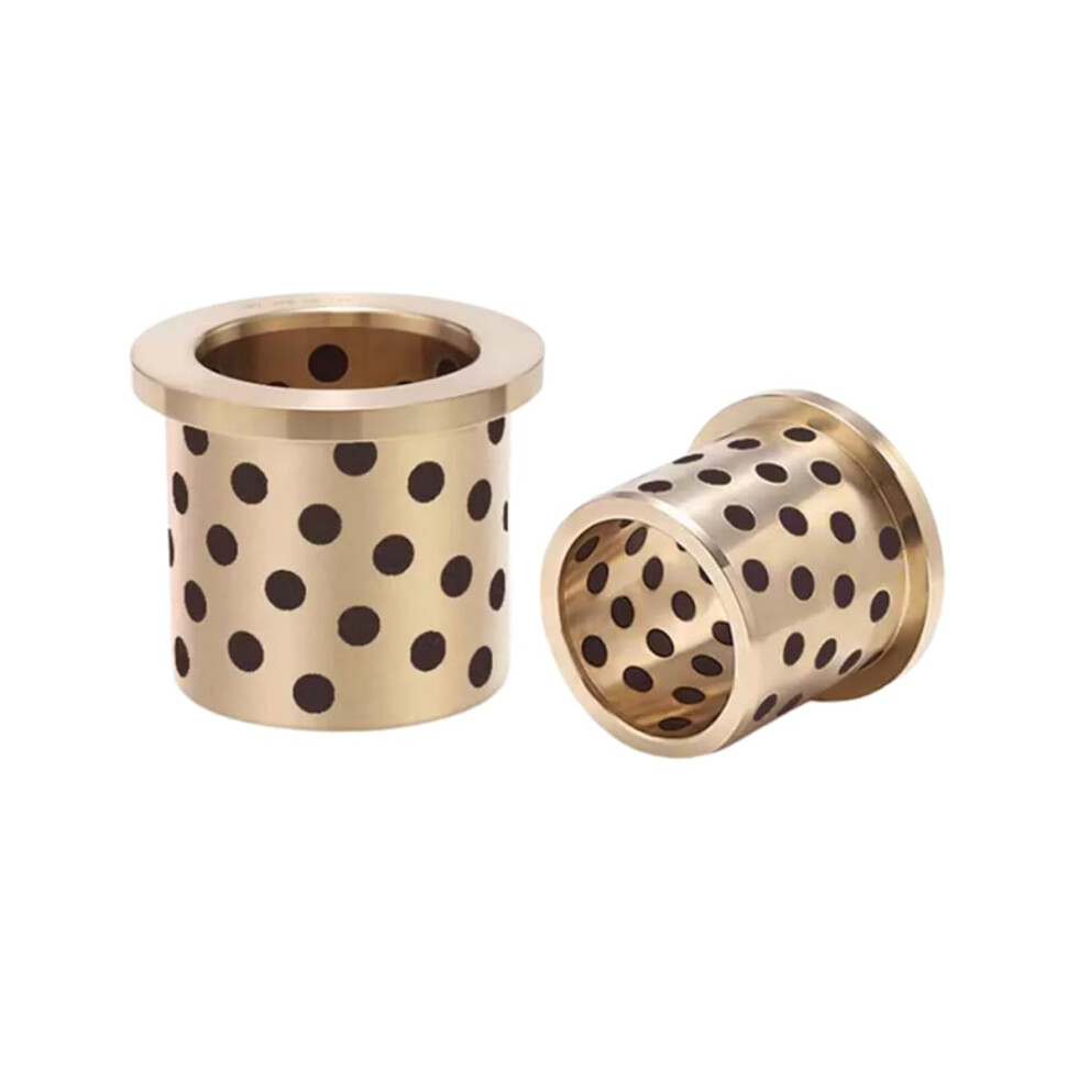 Plain Bearings Bushing Oil-Free Self-Lubricating Graphite Brass Flange Sleeve 8Mm Id 12Mm Od Height 10-30Mm Jfb0830 9339159072677