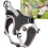 Dog Vest Harness Large Black Adjustable Reflective Polyester Nylon 13