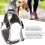 Dog Vest Harness Large Black Adjustable Reflective Polyester Nylon 10