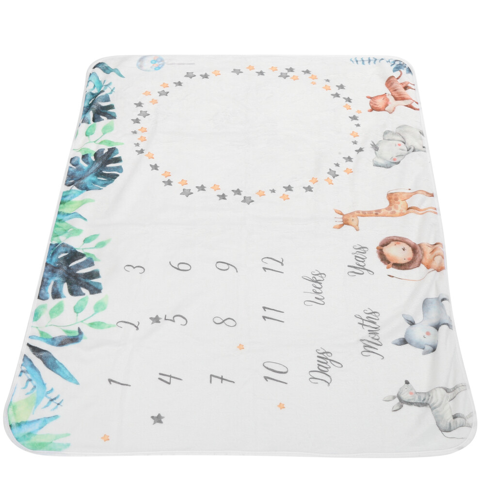Baby Milestone Blanket Infant Photography Background Flannel 97x74cm