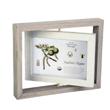 Rotating Photo Frame Antique DIY Desktop Floating Photo Frame 4x6 Gray
