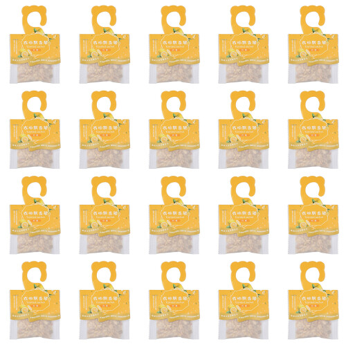 20 Pack Rose Scented Wardrobe Pouches Eliminate-Lemon