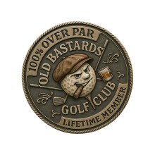 1/2/5Pcs Over Par Old Bastards Golf Coin Funny Golf-1 piece