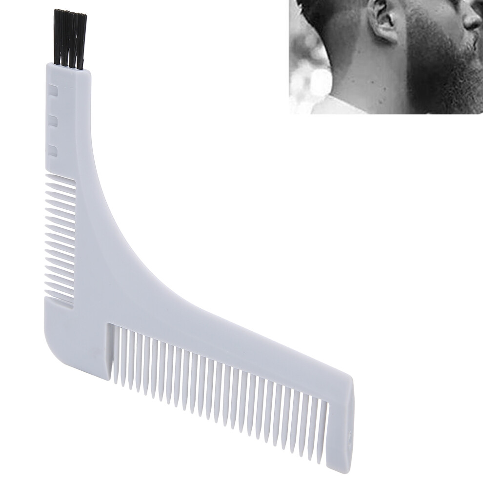 Gray Mustache Trimmer: L-Shaped Comb For Easy Beard Grooming