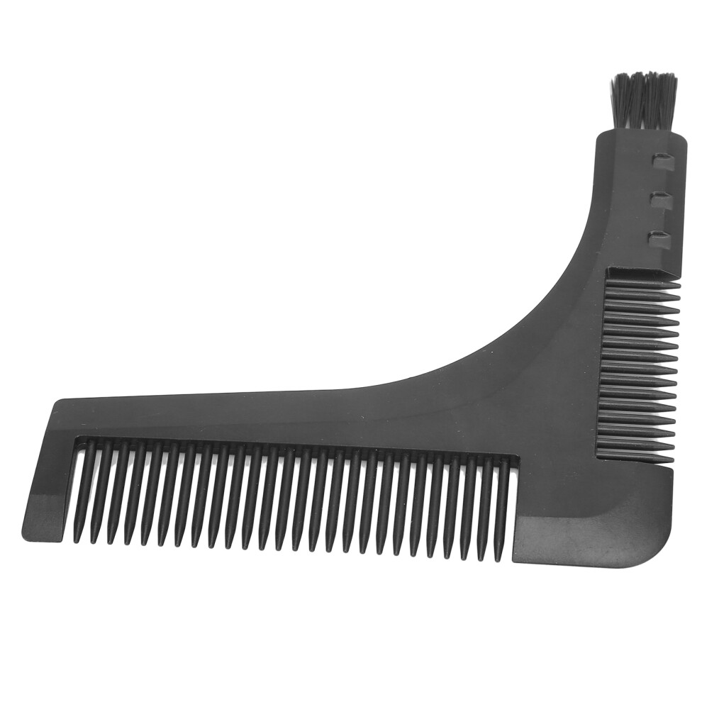 Black L-Shaped Beard Shaping Comb & Trimming Guide For Mustache Styling