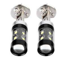 Satz aus 2 H1 8000K 50W 1800lm LED-Glühbirnen für Auto-Strecken- und Scheinwerfer