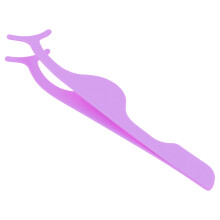 Tragbarer Edelstahl-Wimpernkleberzange, fluoreszierendes Lila