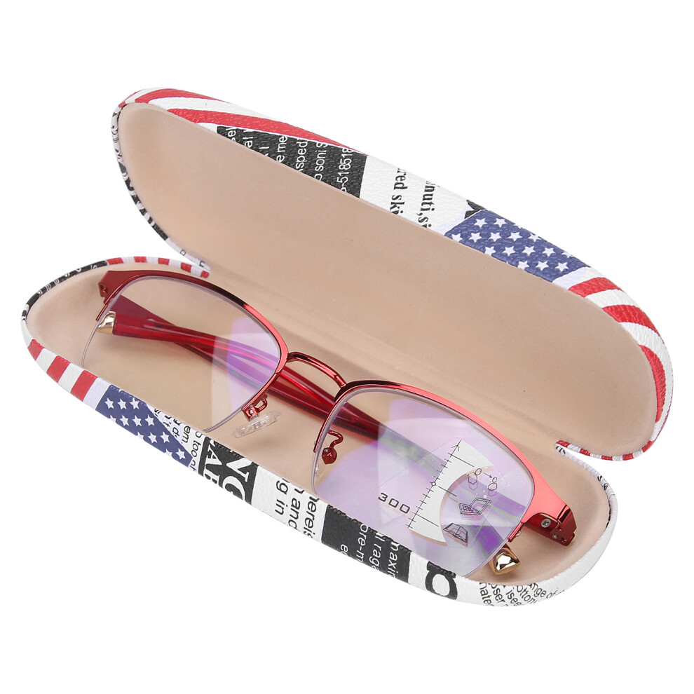 Blue/Light Unisex Metal Blocking Reading Glasses +2.50, Elderly