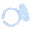 Blue 100pcs Disposable Eyelash Glue Ring Cups for Eyelash Extensions 3