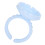 Blue 100pcs Disposable Eyelash Glue Ring Cups for Eyelash Extensions 4