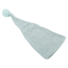 Bonnet pour nourrisson à longue queue 30 cm laine vert clair nouveau-né