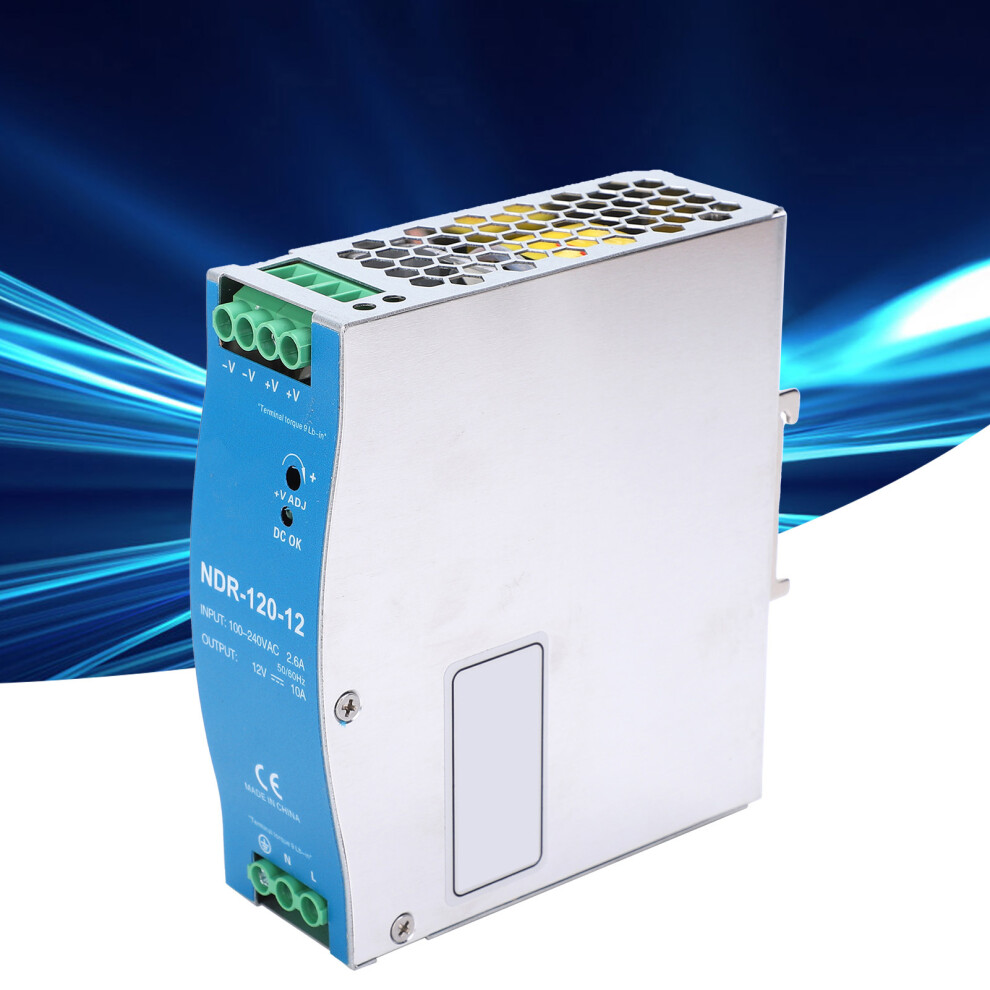 Din Rail Switching Power Supply 120W 12V 10A Ndr12012 For Plc & Sensors 7901359232872