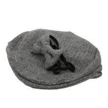 Gentleman Hat & Bowtie Photography Prop Set for Infants Black Gray Color