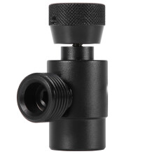 CO₂ Nachfülladapter-Set Schwarz/Silber für SodaStream, 8mm Schlauch & verstellbares Ventil